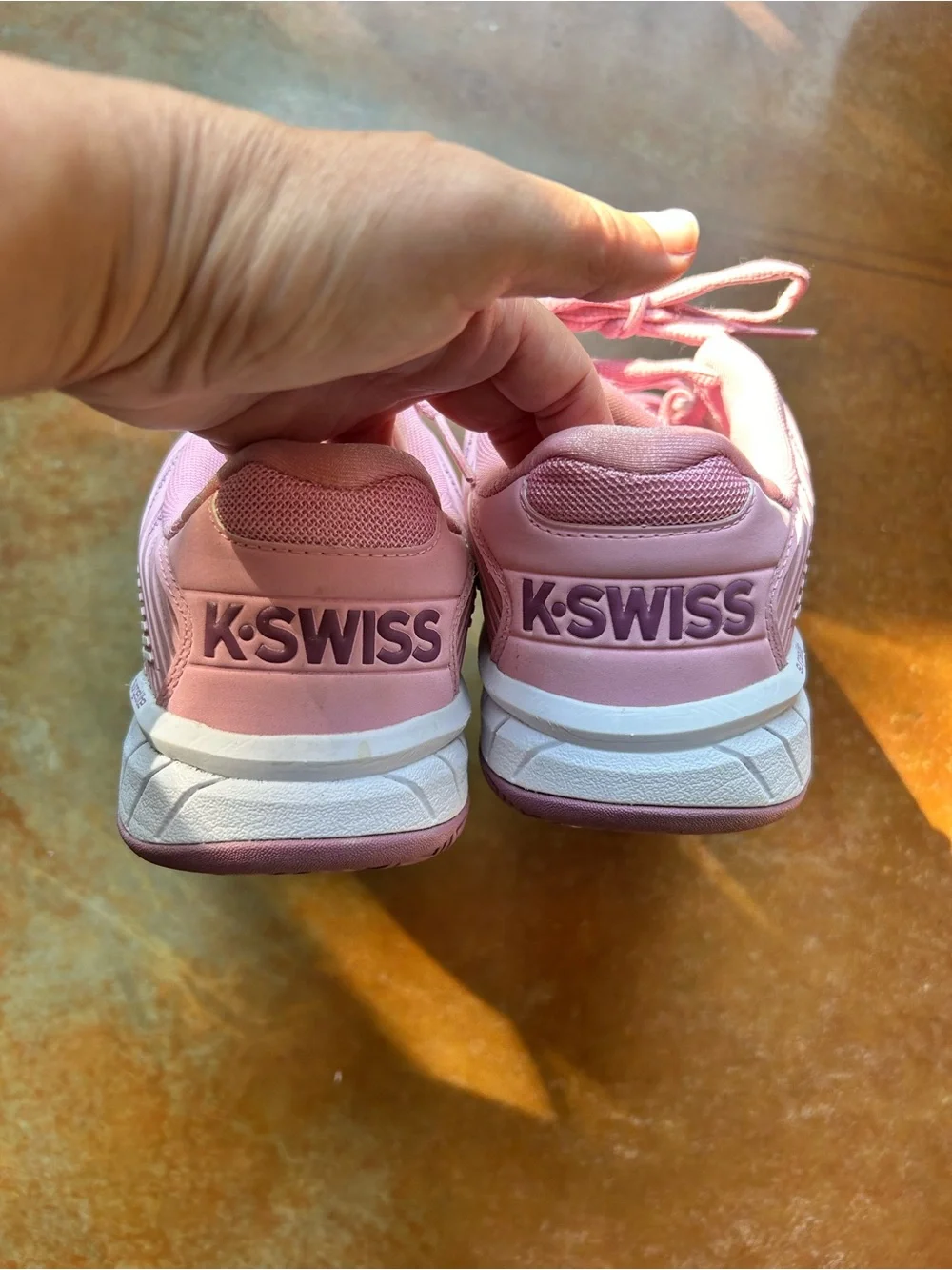 K-Swiss Women's Pink/Grape/Orchid Haze Tennis Sneakers in 9.5